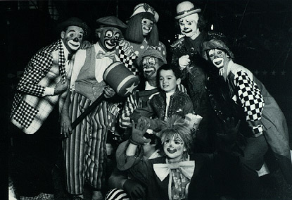Dan with clowns